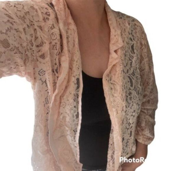 Changes Boutique Lace Top Cardigan Bridal Wedding guest Mom - Picture 3 of 12